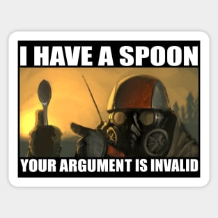 Gone With the Blastwave Spoon MEME version Sticker